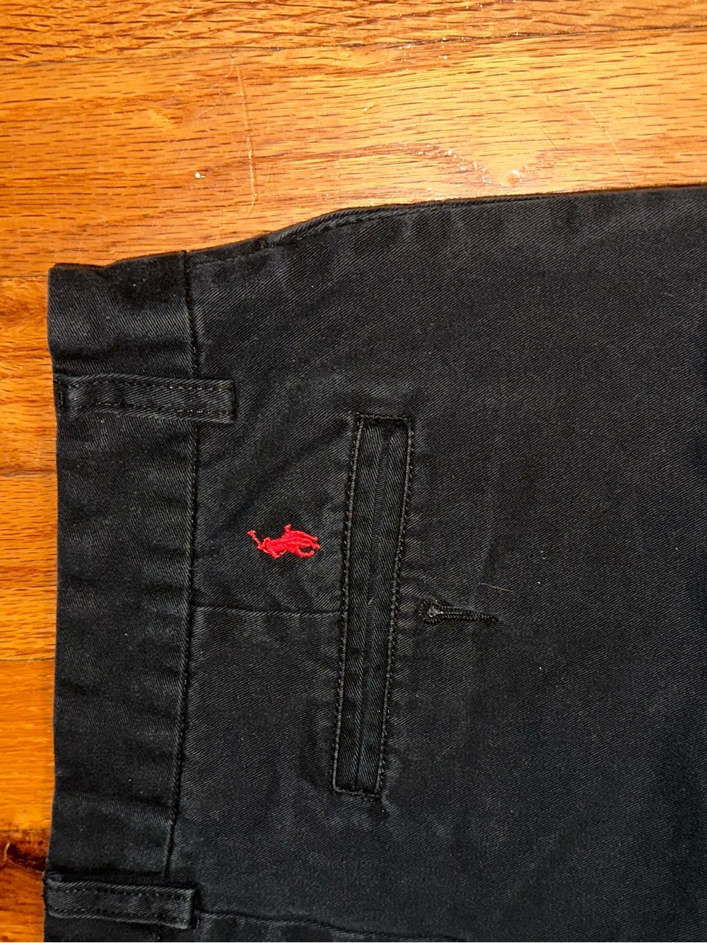Polo by Ralph Lauren Black Chinos with Red Polo Logo